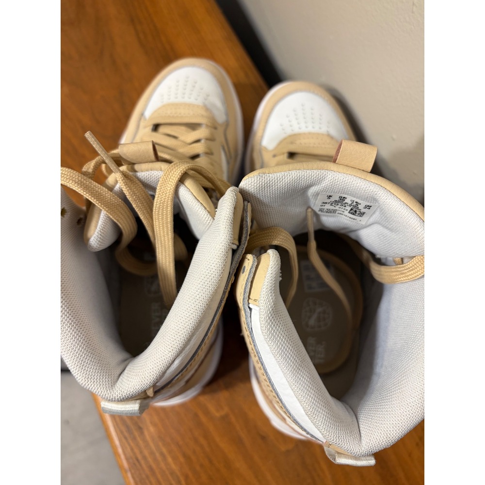Puma Cali Court Mid Tan White Gold Platform Sneakers 387213-04 Womens 7.5 - Picture 5 of 6